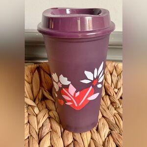 New - Purple Starbucks Valentines Heart Collection tumbler cup Rare